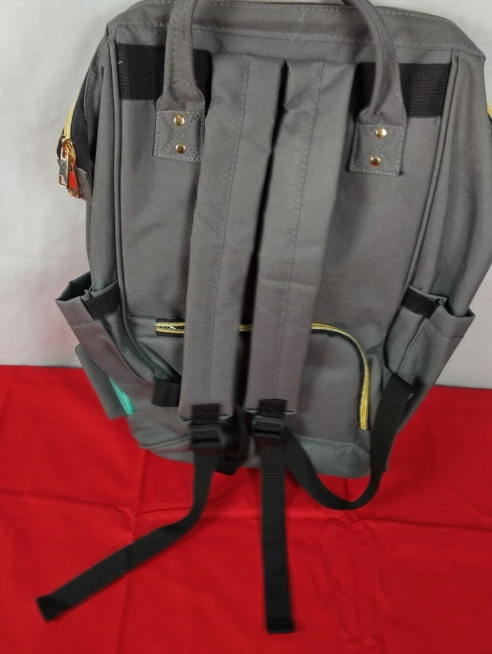 Motif Medical Breast Pump Backpack Insulated Diaper Bag Travel Organizer Gray